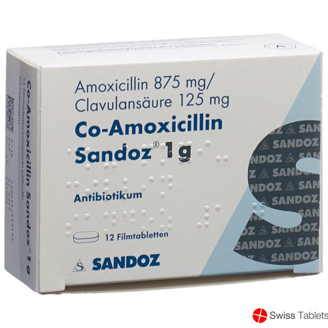 Co Amoxicillin Sandoz Filmtabletten 1g 12 Stück buy online