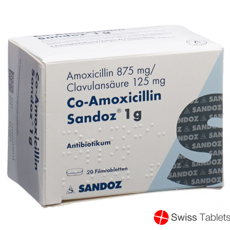 Co Amoxicillin Sandoz Filmtabletten 1g 20 Stück buy online