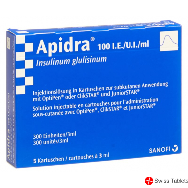 Apidra Injektionslösung für Clikstar/optipen 5 Ampullen 3ml buy online