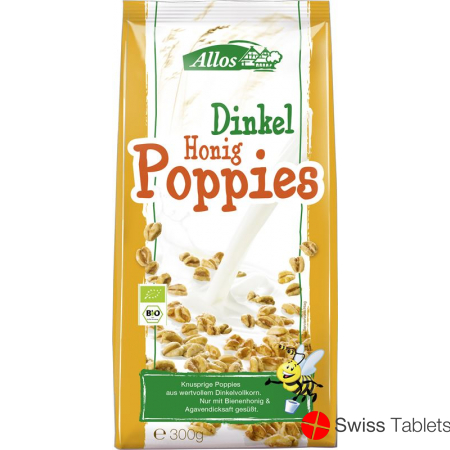 Allos Dinkel Honig Poppies Bio Beutel 300g buy online
