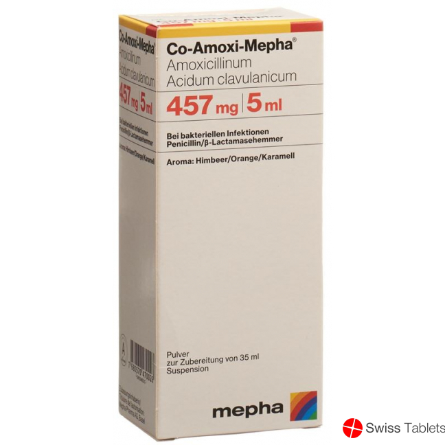Co Amoxi Mepha Pulver 457mg Suspension 35ml buy online