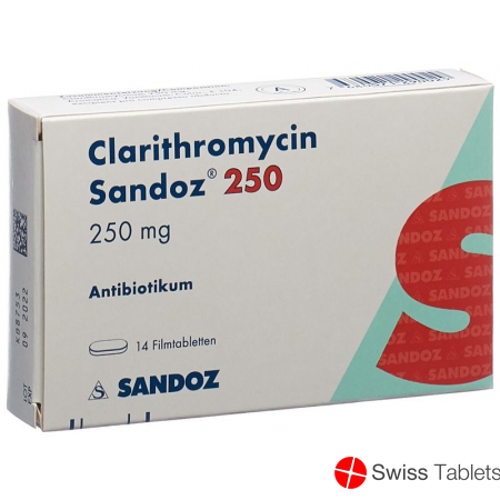 Clarithromycin Sandoz Filmtabletten 250mg 14 Stück buy online