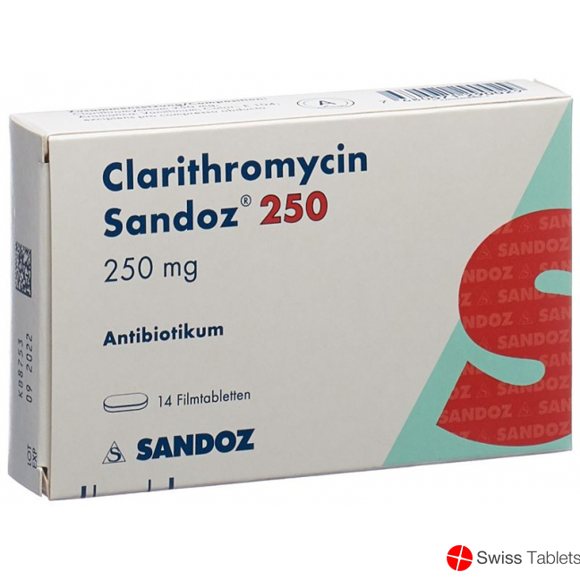 Clarithromycin Sandoz Filmtabletten 250mg 14 Stück buy online