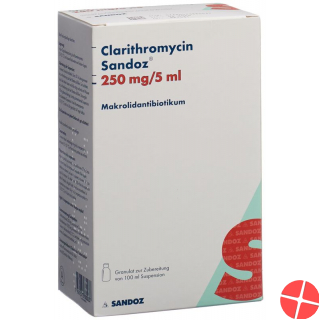 Clarithromycin Sandoz Suspension 250mg/5ml 100ml