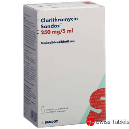 Clarithromycin Sandoz Suspension 250mg/5ml 100ml buy online Clarithromycin Sandoz Suspension 250mg/5ml 100ml buy online