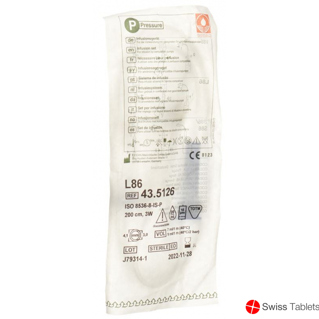 Codan infusion set L86-3w 3-way stopcock buy online