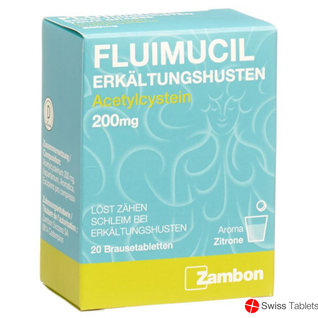 Fluimucil 200mg 20 Brausetabletten buy online