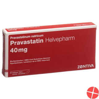 Pravastatin Helvepharm Tabletten 40mg 30 Stück