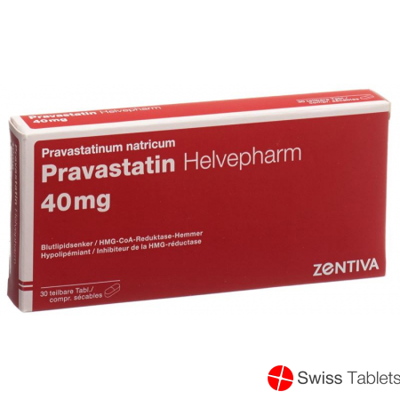Pravastatin Helvepharm Tabletten 40mg 30 Stück buy online