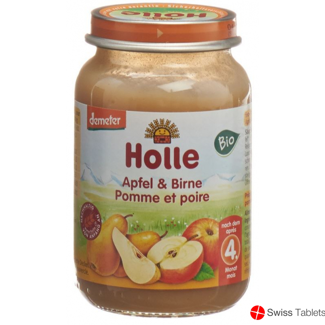 Holle Apple & Pear from the 4th month Organic 190g buy online
