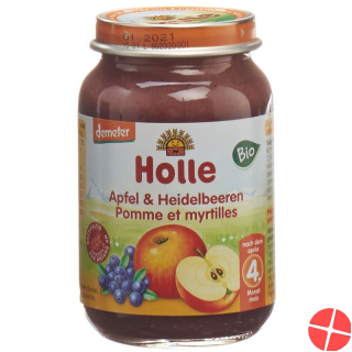 Holle Apple & Blueberries from the 4 month Organic 190g