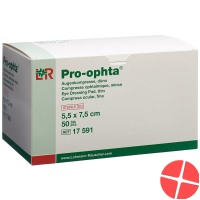Pro-Ophta Augenkompresse 5.5x7.5cm Dünn Steril 50 Stück
