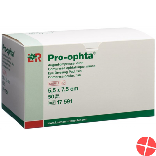 Pro-Ophta Augenkompresse 5.5x7.5cm Dünn Steril 50 Stück