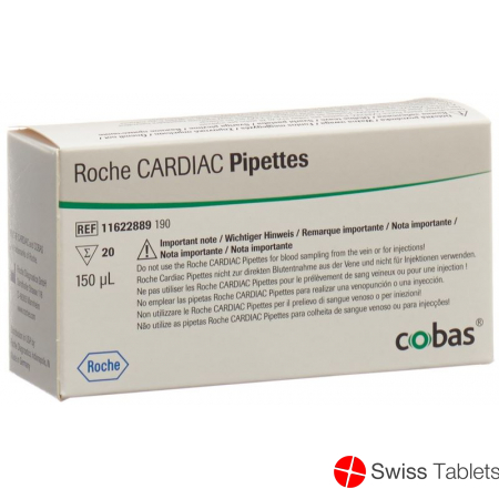 Cardiac pipettes 150 mcl 20 pcs