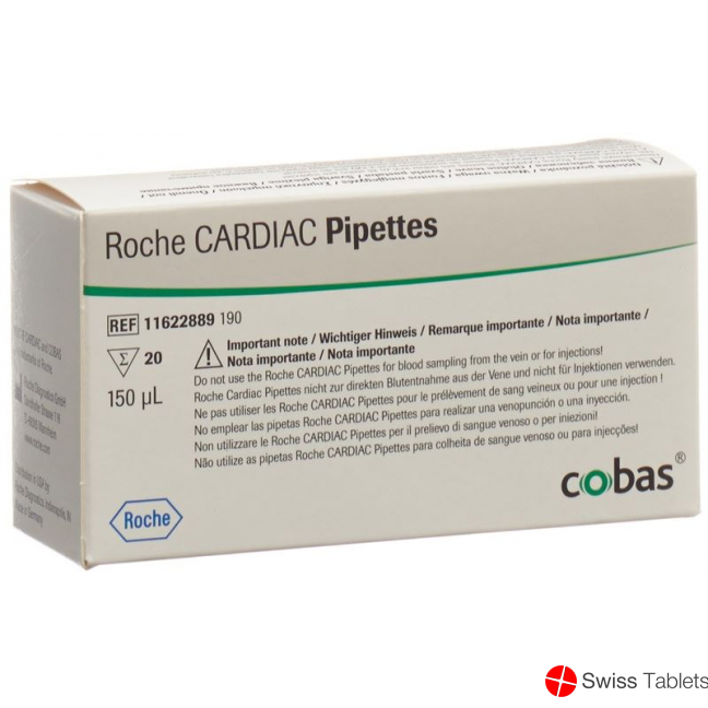 Cardiac pipettes 150 mcl 20 pcs