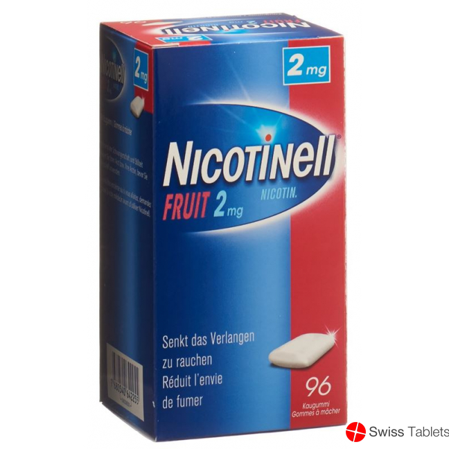 Nicotinell Fruit 2mg 96 Kaugummi buy online