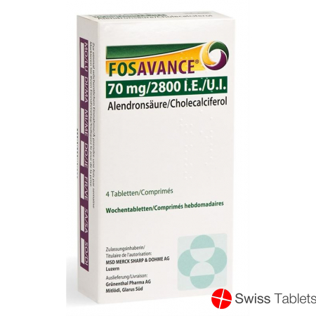 Fosavance Wochentabletten 70/2800 4 Stück buy online