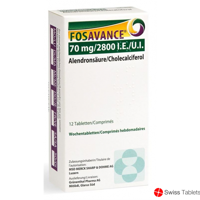Fosavance Wochentabletten 70/2800 12 Stück buy online