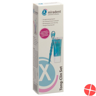 Miradent Tong-Clin Set 50ml Gel + Tongue Cleaner