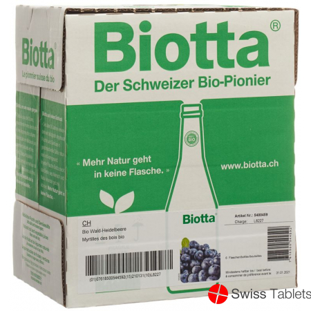 Biotta Bio Wald-Heidelbeere 6 Flasche 5dl buy online