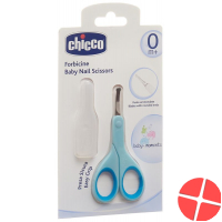 Chicco baby scissors with protective cap light blue