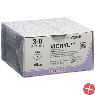 Vicryl 45cm Ungefaerbt 3-0 Fs-2 36 Stück