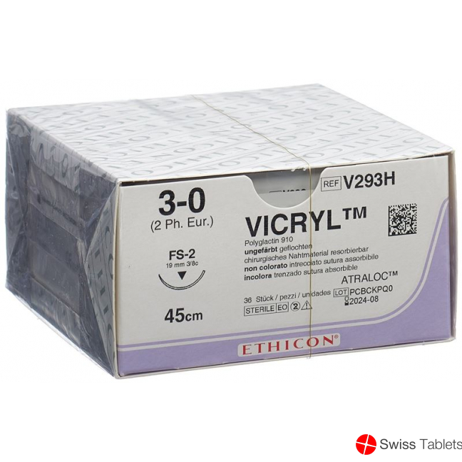 Vicryl 45cm Ungefaerbt 3-0 Fs-2 36 Stück buy online