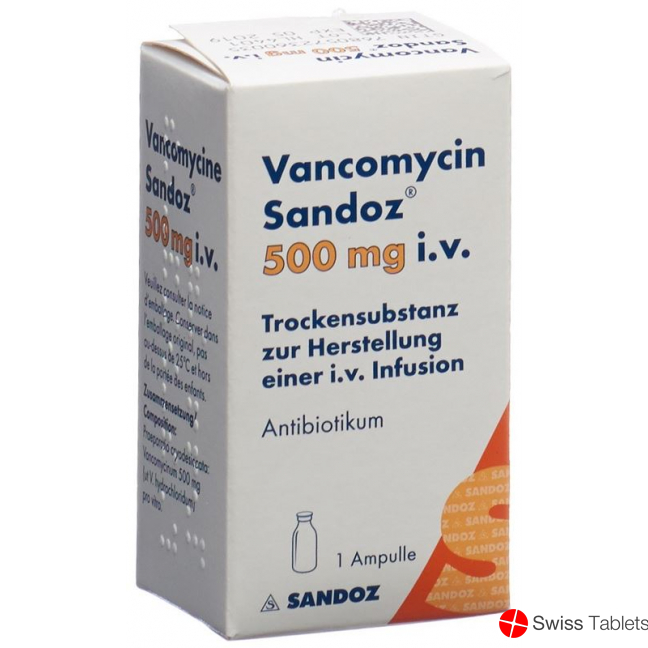 Vancomycin Sandoz Trockensubstanz 500mg i.v. Durchstechflasche buy online