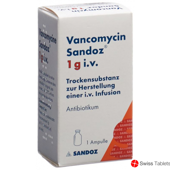 Vancomycin Sandoz Trockensubstanz 1g i.v. Durchstechflasche buy online