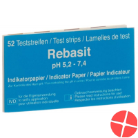 Rebasit Indikatorpapier Streifen Ph5.2-7.4 52 Stück