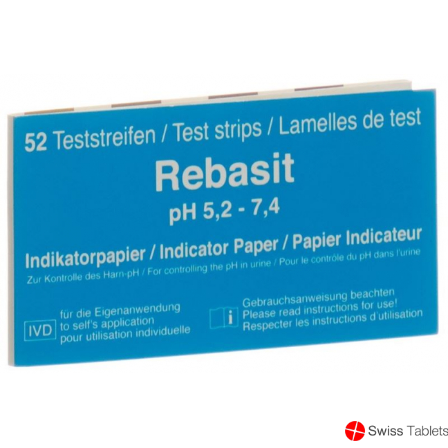 Rebasit Indikatorpapier Streifen Ph5.2-7.4 52 Stück buy online