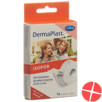 Dermaplast Isopor Fixierpflaster 10mx1.25cm Vlies Weiss Dispenser