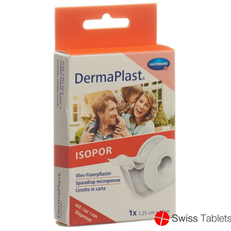 Dermaplast Isopor Fixierpflaster 10mx1.25cm Vlies Weiss Dispenser buy online
