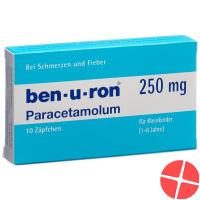Ben-u-ron Supp 250 mg Child 10 pcs