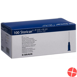 Sterican Nadel 23g 0.60x80mm Blau Luer 100 Stück
