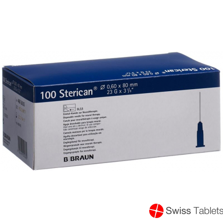 Sterican Nadel 23g 0.60x80mm Blau Luer 100 Stück buy online