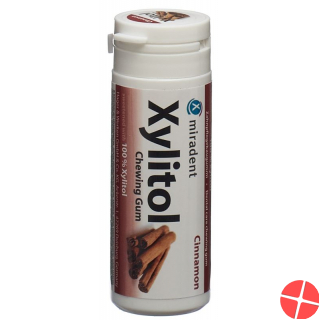 Miradent Xylitol Zahnpflege Kaugummi Zimt 30 Stück
