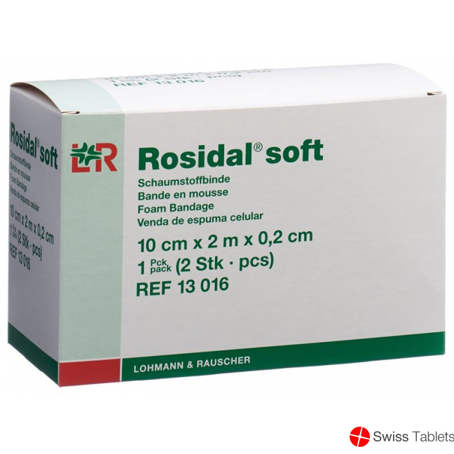 Rosidal Soft Schaumstoffbind 2.0mx10cmx0.2cm 2 Stück buy online