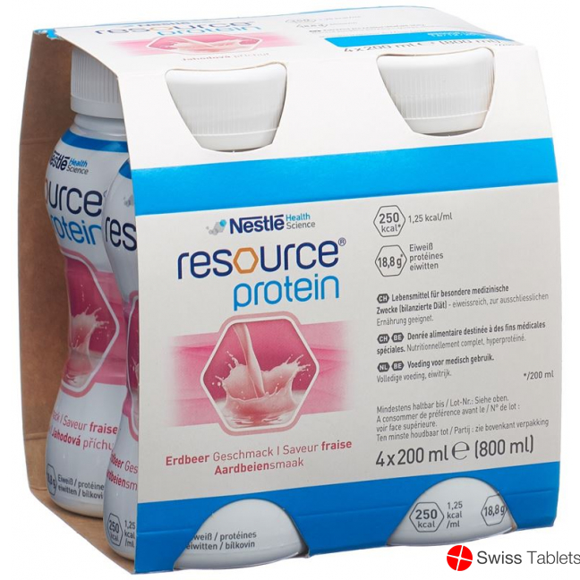 Resource Protein Erdbeer 4x 200ml buy online
