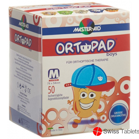 Ortopad Occlusionspflast Medium Boys 2-4j 50 Stück buy online