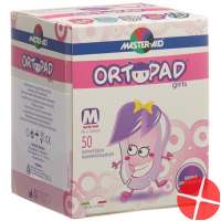 Ortopad Occlusionspflast Medium Girl 2-4j 50 Stück