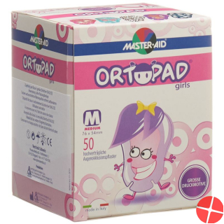 Ortopad Occlusionspflast Medium Girl 2-4j 50 Stück