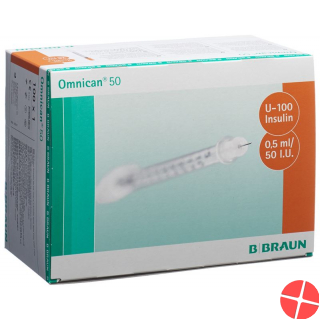 Omnican Insulin 50 0.5ml 0.3x8mm G30 Single 100 X