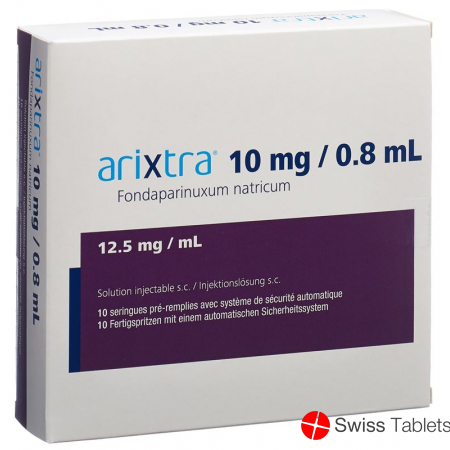 Arixtra Injektionslösung 10mg/0.8ml 10 Fertigspritzen 0.8ml buy online