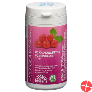 Acerola Vitamin C Tabletten Dose 60 Stück