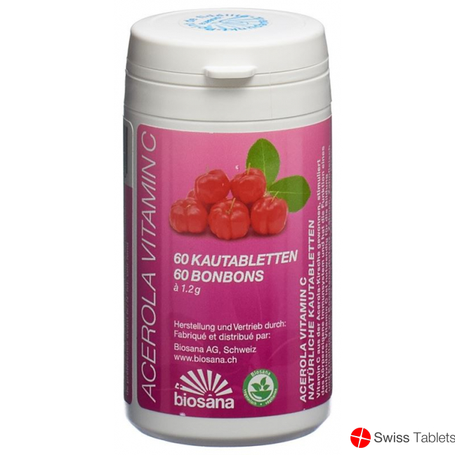 Acerola Vitamin C Tabletten Dose 60 Stück buy online