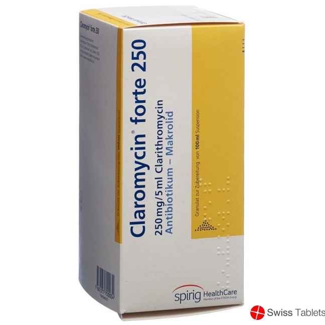 Claromycin Forte Suspension 250mg/5ml 100ml buy online