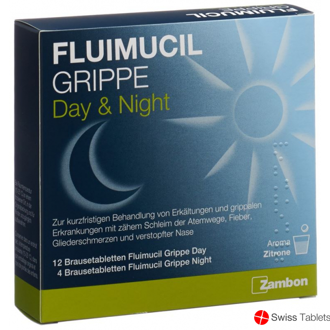 Fluimucil Grippe Day Night 16 Brausetabletten buy online
