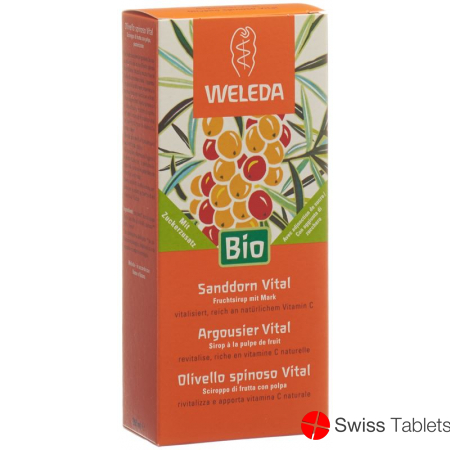 Weleda Sanddorn Vital Sirup Flasche 250ml buy online