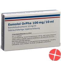 Esmolol Orpha Infusionslösung 100mg/10ml 5 Durchstechflaschen 10ml
